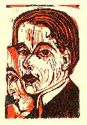 Man's head - Selfportrait, Ernst Ludwig Kirchner